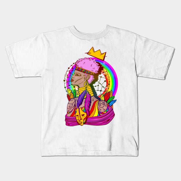 Pride Tribe Warrior Kids T-Shirt by kenallouis